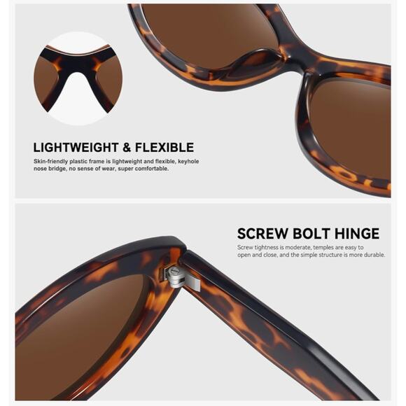 Fozono iwear Early First Brown Tortoise Cat Eye women's New - Picture 5 of 10